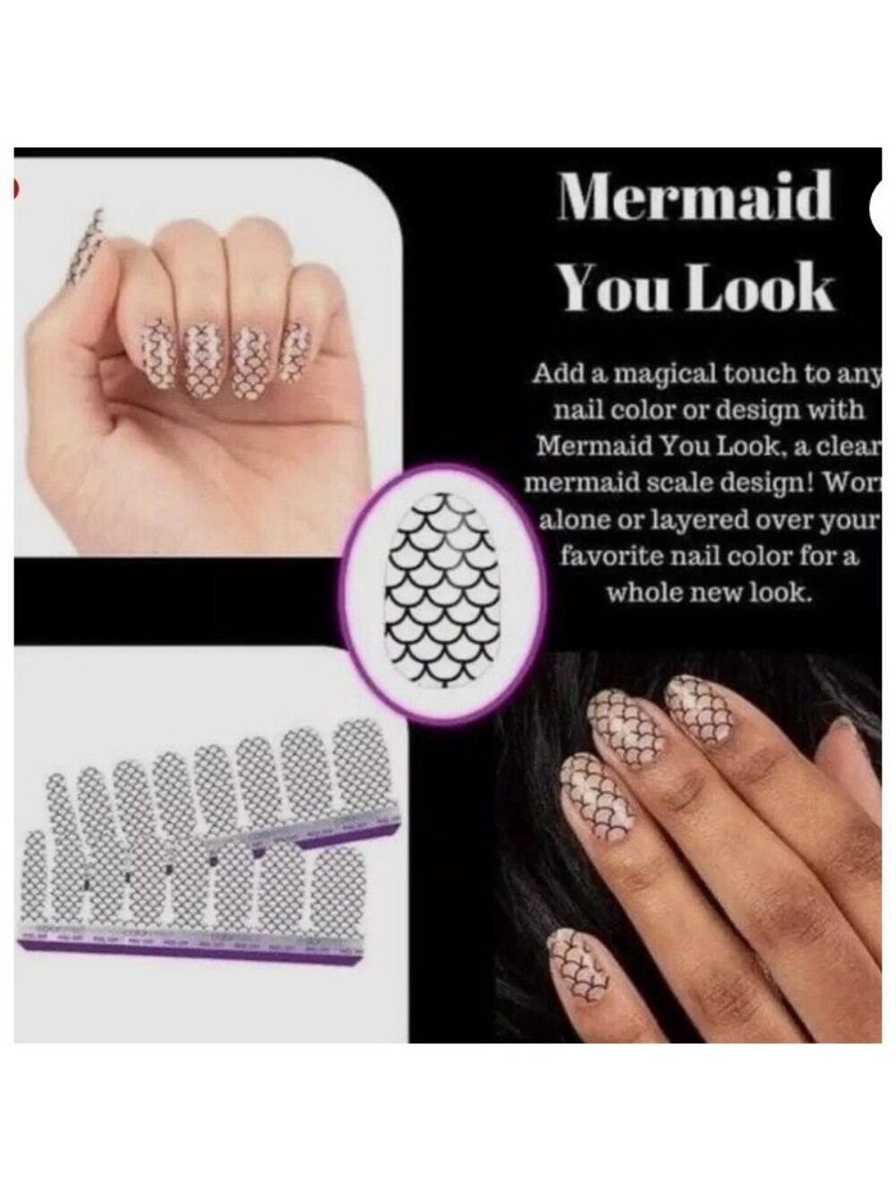 NEW Color Street Mermaid You Look Transparent Overlay Nail Polish Strips